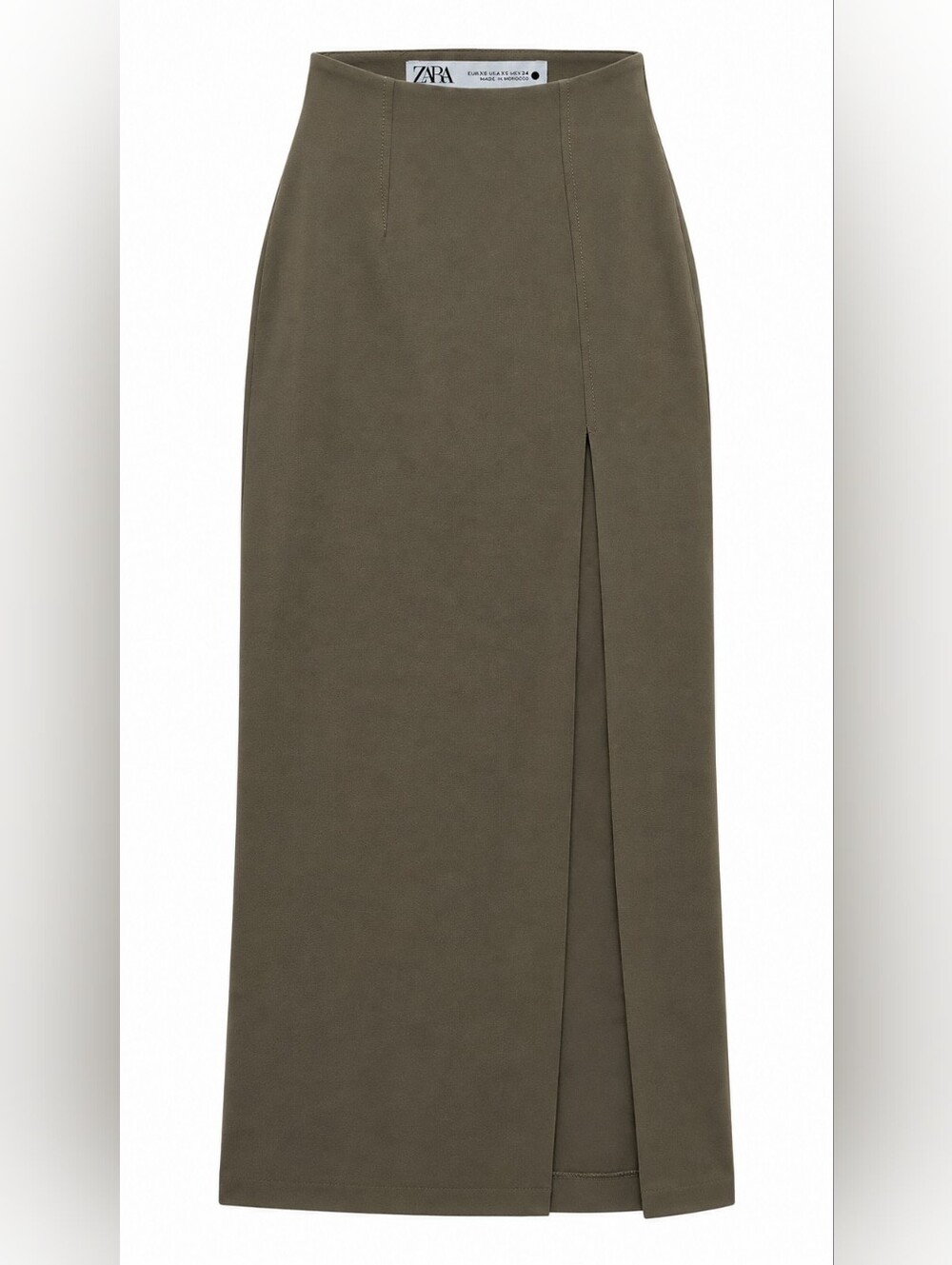Zara Beige Maxi Skirt with Side Slit